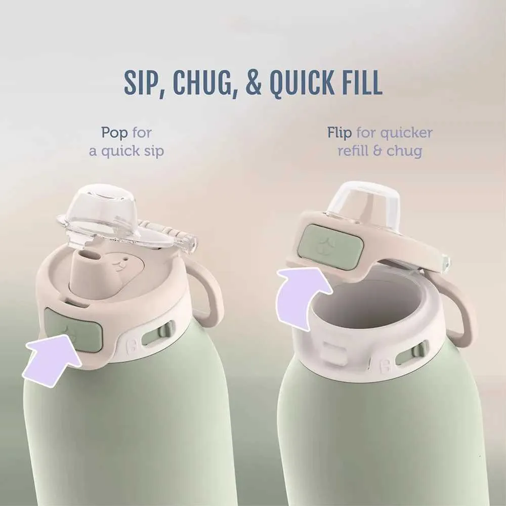 Creative Stainless Steel Vacuum Flasks - 950ml Large Capacity Portable Sports Water Bottles for Office and Outdoor Use - Durable Bouncing Cup - Image 4